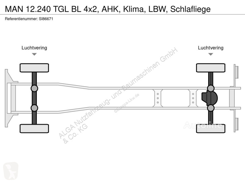 Camion MAN 12.240 TGL BL 4x2, AHK, Klima, LBW,...