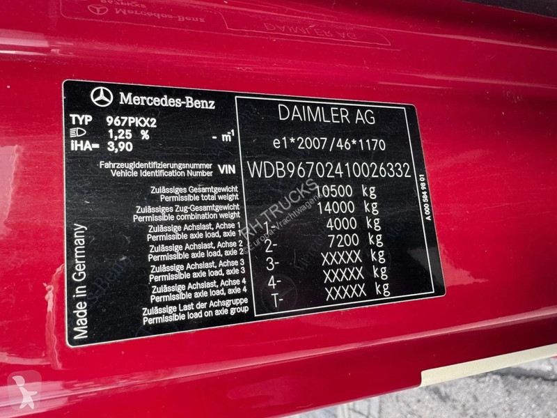 شاحنة Mercedes 1016 4X2 - EURO 6 + DHOLLANDIA LIFT