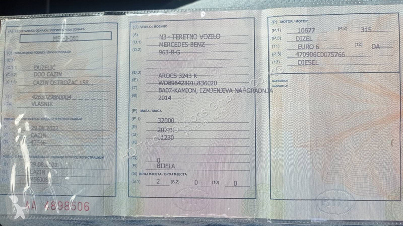 Betonárske zariadenie Mercedes 3243...
