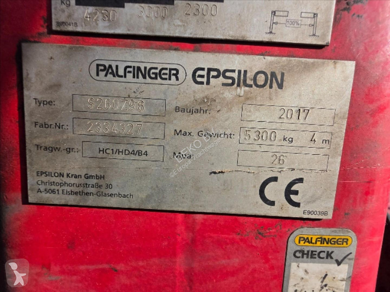 Vrachtwagen DAF 510 Palfinger Z crane. HOOK...
