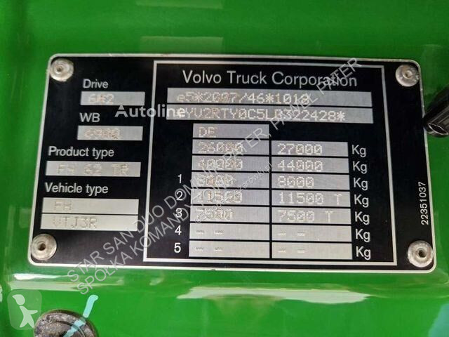 Vrachtwagen Volvo FH460 6x2 MEILLER RS 21.70...