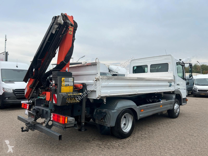 Camion Mercedes 818 Meiller Kipper Palfinger Kran