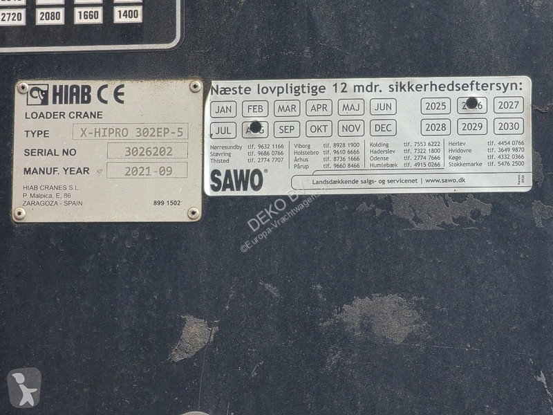 Kamion DAF 530 FAD HIAB 302 30tm...
