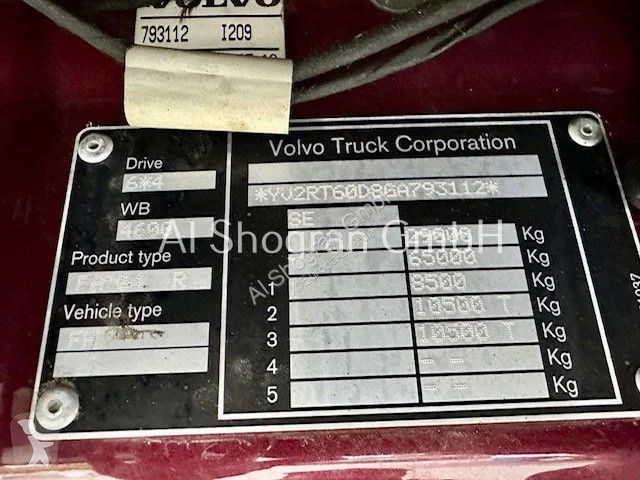 Volvo 540 6x4 / Voll Luft / Liftachse / Eu6 truck