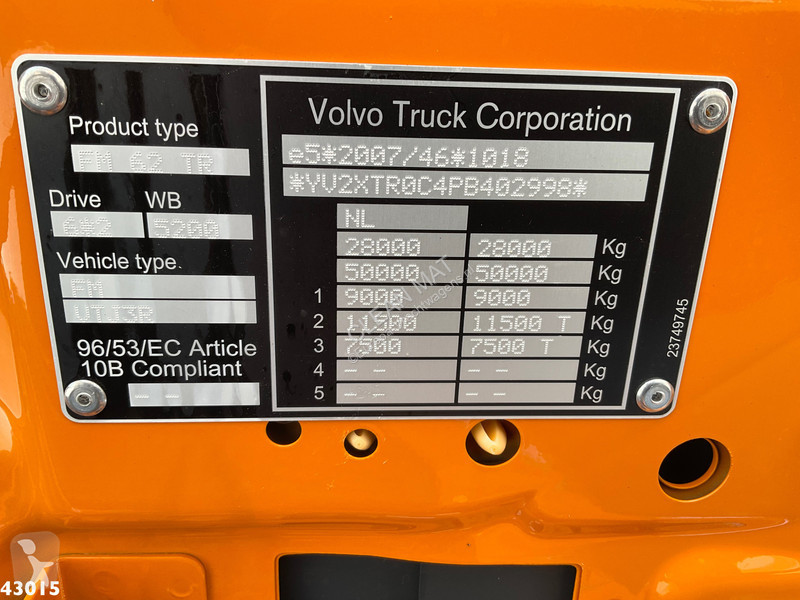 Camion Volvo 430 HMF 23 Tonmeter laadkraan