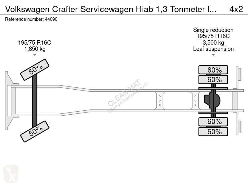 Camion Volkswagen Servicewagen Hiab 1,3...