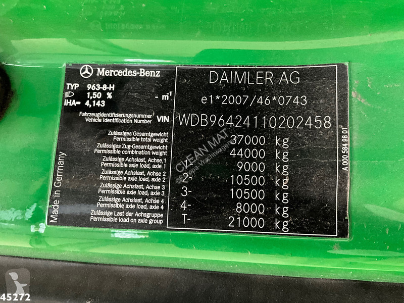 Camion Mercedes 3743 8x4 Euro 6 HMF 19 Tonmeter...