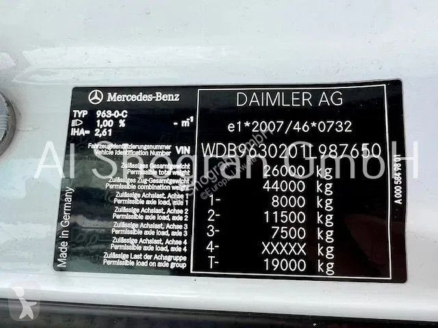 Camion Mercedes 2545 6X2 Dalby 6000...