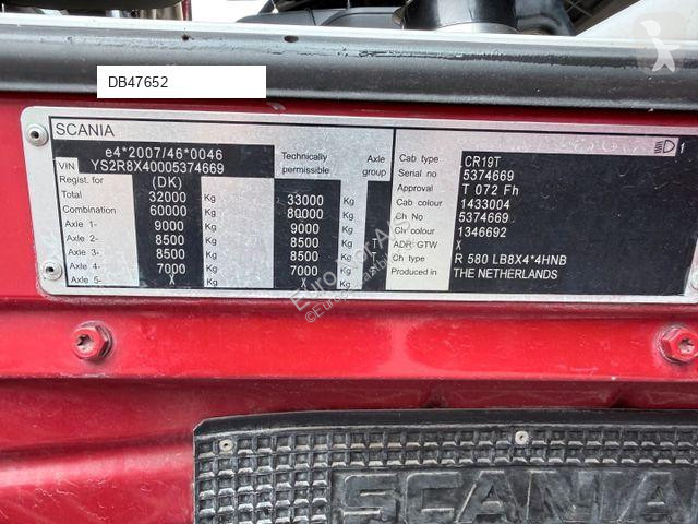 Camión Scania R580 V8 8x4*4 Crane Kesla 21127 /...