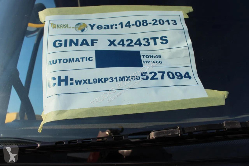 شاحنة Ginaf X 4243 TS 460 + 30TON SYSTEM + 8x4