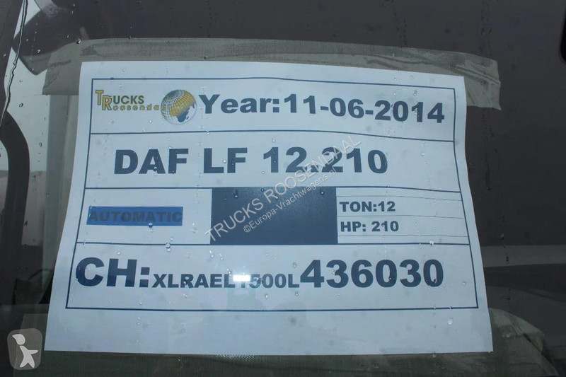 شاحنة DAF 210 + EURO 6 + LIFT