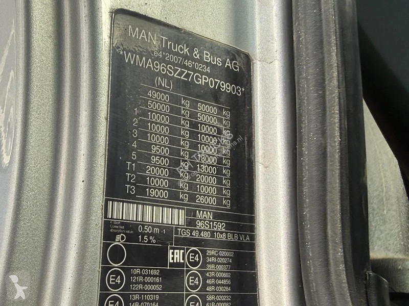 شاحنة MAN 49.480 10X8 EURO 6 HYVA KIPPER
