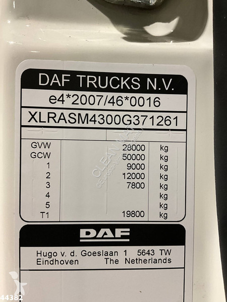 شاحنة DAF FAS  430 Euro 6 VDL 25 Ton...