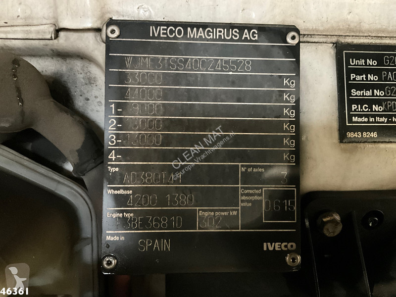 شاحنة Iveco AD380T41 6x4 Palfinger 16 Tonmeter...
