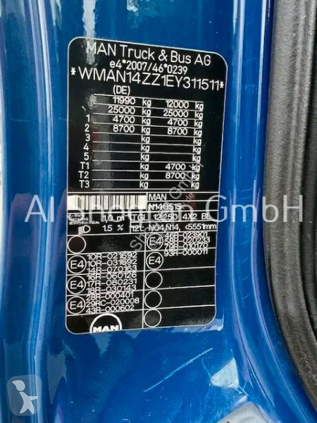 شاحنة MAN 12.250 Absetzkipper Heimann Mit...