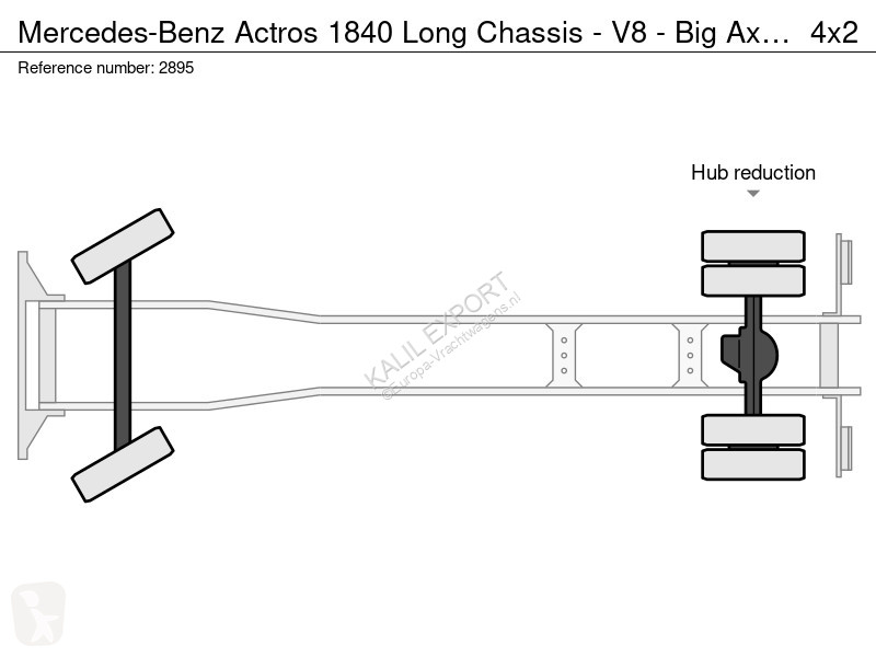 شاحنة Mercedes 1840 Long Chassis - V8 - Big...