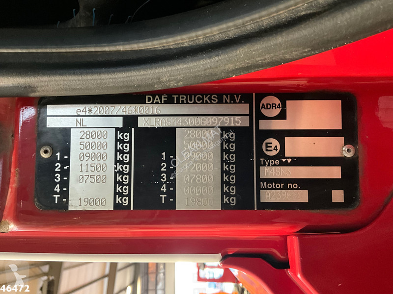 Camion DAF FAS  460 Euro 6 VDL 25 Ton...