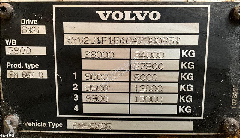 شاحنة Volvo FMX 6x6 Full Steel Manual HMF 14...