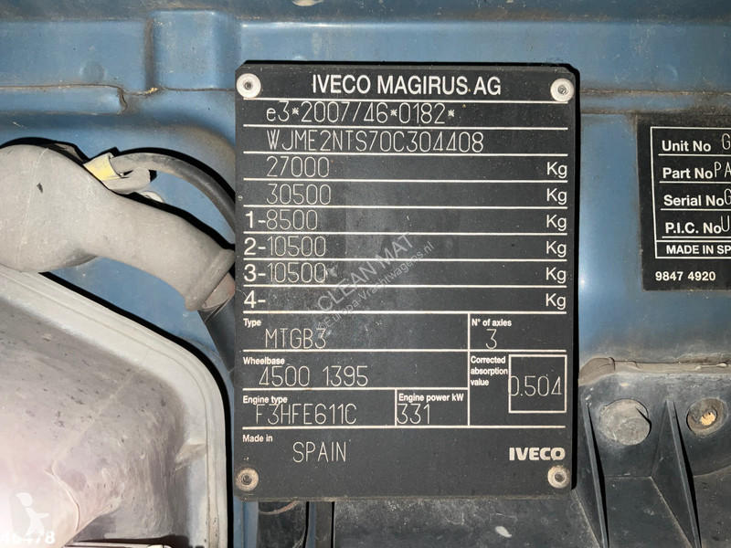 Camión Iveco AD450T/P Euro 6 Hiab 18 Tonmeter...