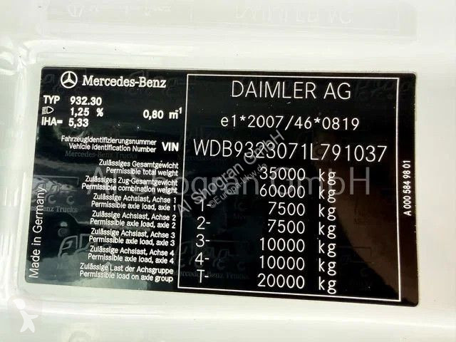 Camion Mercedes 3241 8x4/Abrollkipper+Fassi...