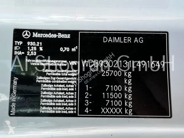 Lastbil Mercedes 2541 6X2 Gergen...