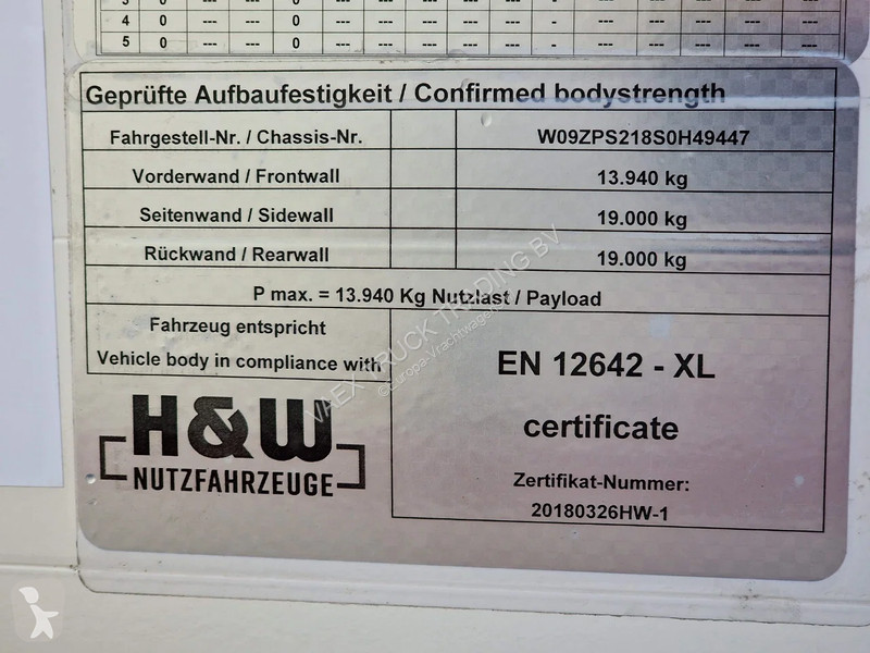 Camion MAN TGX 6x2 - Tautliner - H&W trailer -...