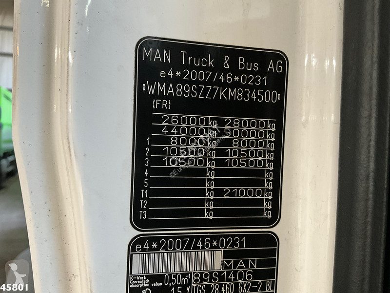 Camion MAN 28.460 Euro 6 Marrel 20 Ton...