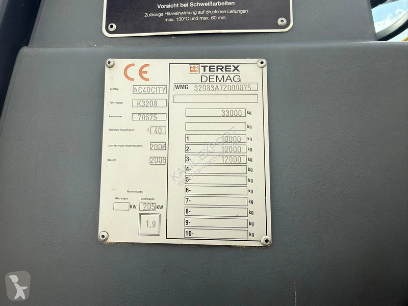 Camion Terex AC40 Crane 32 meters German...