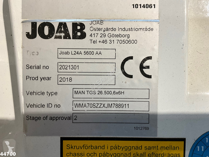 Kamion MAN 26.500 6x4 Euro 6 Joab 24 Ton...