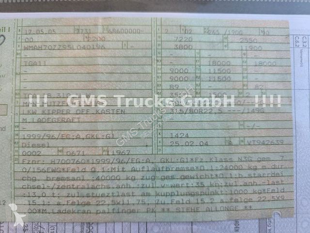 Camion MAN 18.360 / 4X4 Allrad / Palfinger Kran