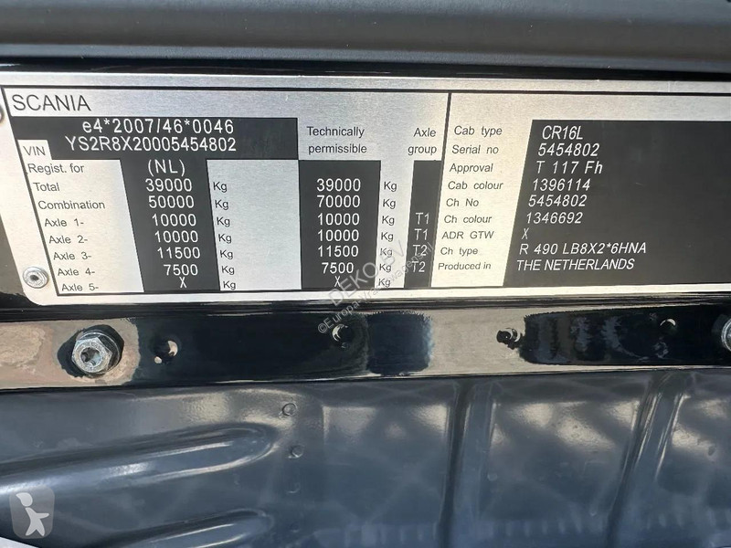 شاحنة Scania R490 PAFINGER 92TM!! 2017!!ONY...