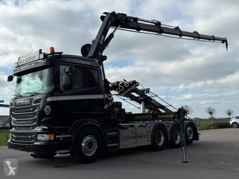 شاحنة Scania R580 V8 8x4 !!TRIPE HIAB 24 TM...