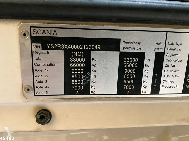 شاحنة Scania 490 8x4 Euro 6 etarder HMF 60...