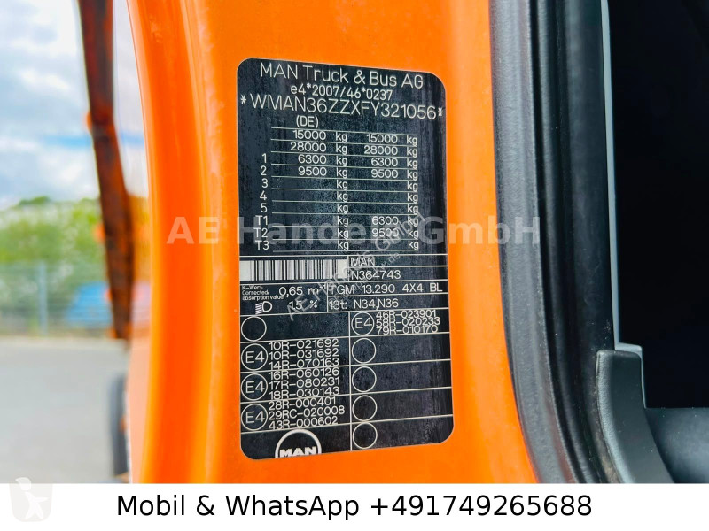 شاحنة MAN TGM 15.290 BL 4x4...