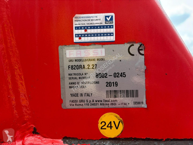 شاحنة DAF 530 + FASSI F 820 RA 6X EXT. + JIB 6X...