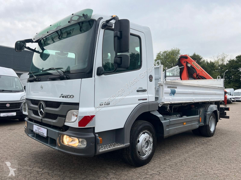 Camion Mercedes 818 Meiller Kipper Palfinger Kran