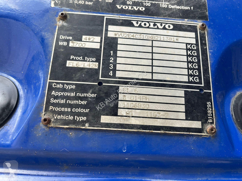 Kamion Volvo FL 608 4x2 PK 8200 / BOX L=4249 mm