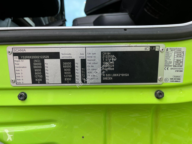 Kamion Scania R 520 8x2*6 EFFER 685/6S / WINCH...