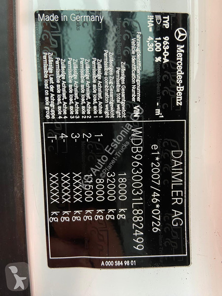 Kamion Mercedes 1827 4x2 BOX L=7538 mm