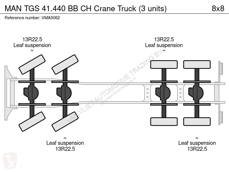 Camión MAN 41.440 BB CH Crane Truck (3 units)