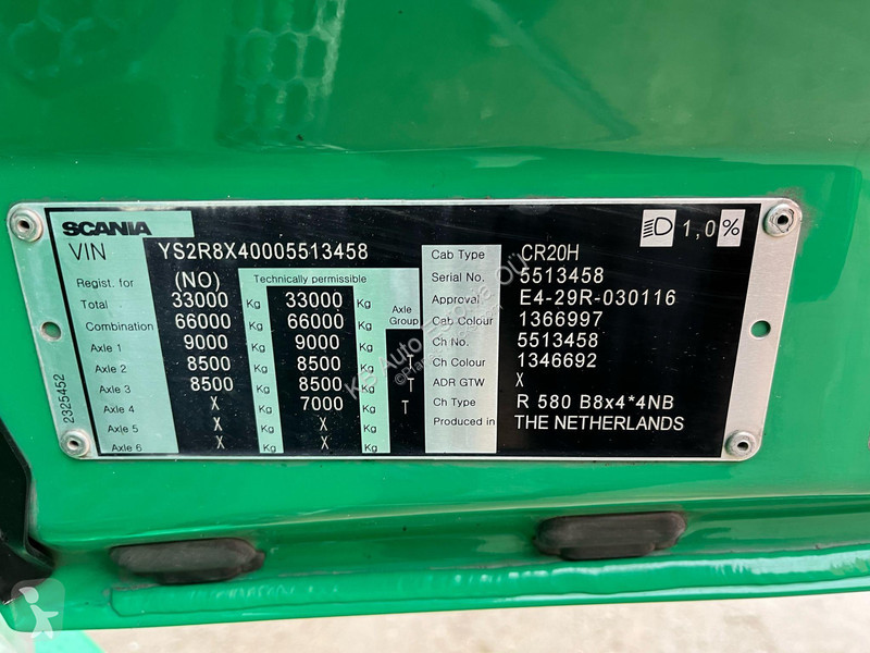 Equipamentos pesados Scania R 580 8x4*4 9 TON...