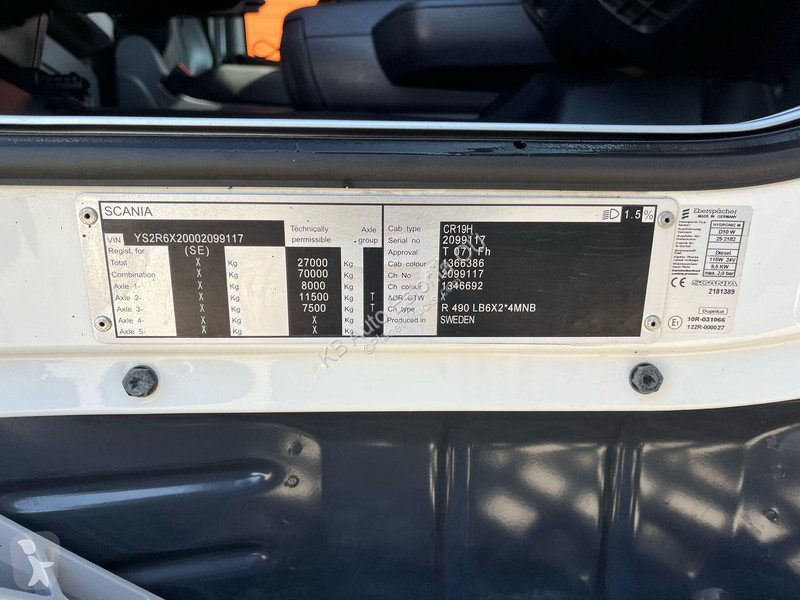 Lastbil Scania R 490 6x2*4 RETARDER / BOX =7364 mm