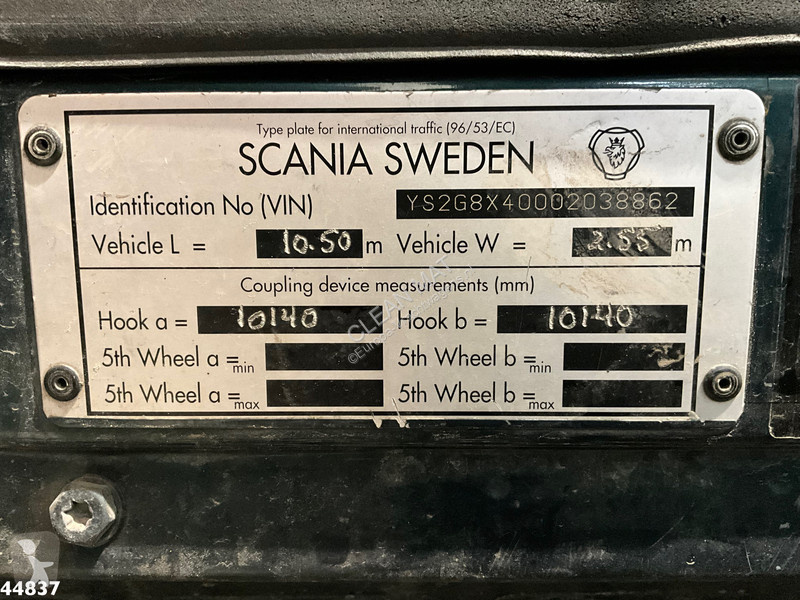 Camion Scania 480 8x4 HMF 60 Tonmeter laadkraan...