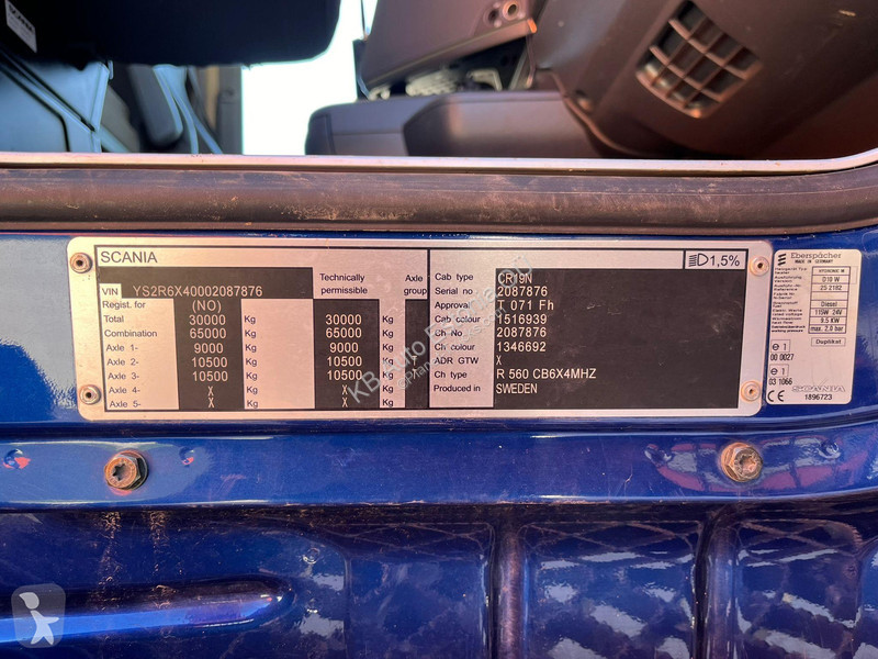 Lastbil Scania R 560 6x4 RETARDER / FU STEE /...