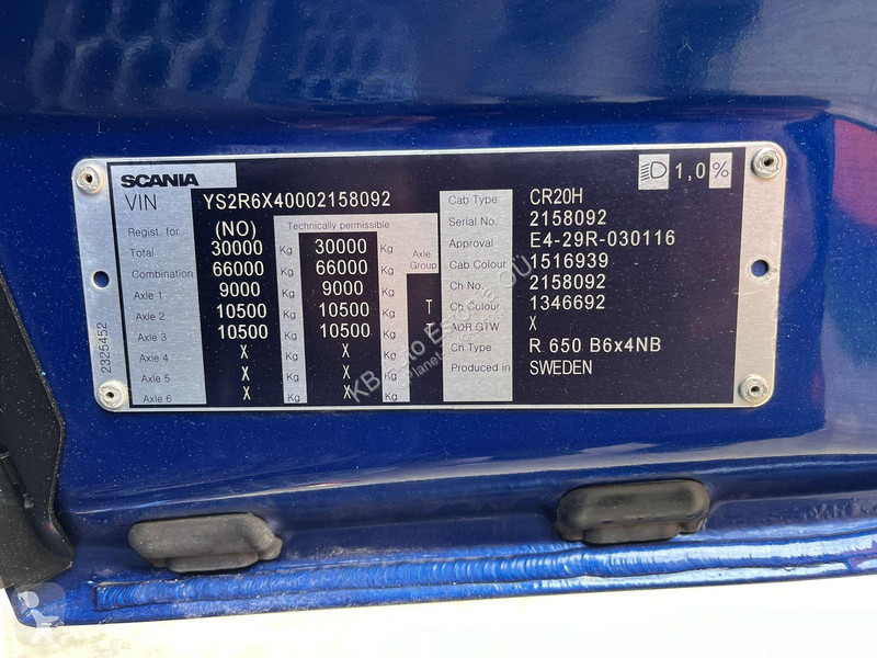 Camion Scania R 650 6x4 PK24001 / PTFORM L=6800 mm