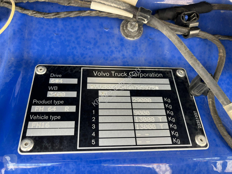 Kamion Volvo 750 6x4 RETARDER / TANDEM AXLE...