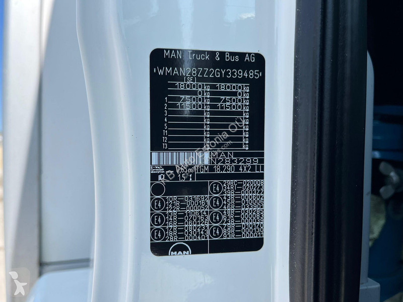 Kamion MAN TGM 18.290 4x2 BOX L=7543 mm
