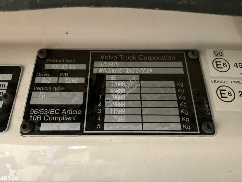 Camion Volvo 16540 Euro 5 Fassi 66 Tonmeter...