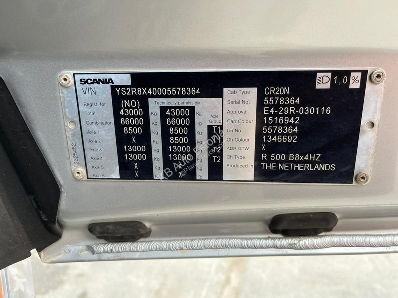 Kamion Scania R 500 8x4 REATARDER / FU STEE /...