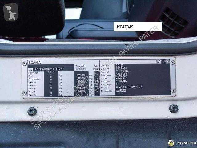Camion Scania G450 8x2 PALFINGER PK 85002 Fly...
